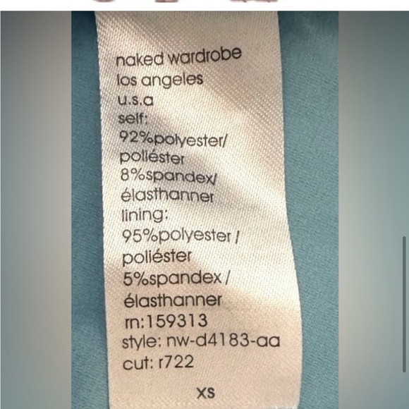 Naked Wardrobe Flossy-Glossy Silky Halter Mini Short Dress, Size XS, NWOT - Picture 11 of 12